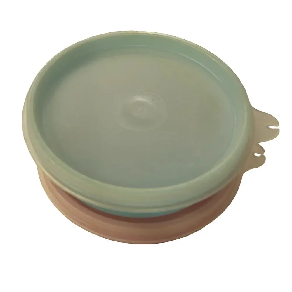 Tupperware Little Wonders Snack Bowls Set 2 Pink Blue 6oz 1286 Sheer Lid 215 VTG